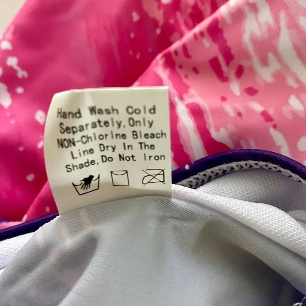 Purple Pink One Piece Swimsuit Girl's Size Small NEW